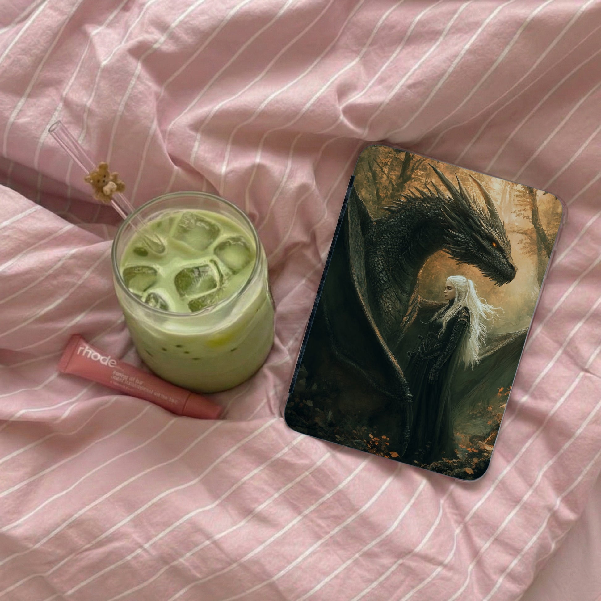 Epic Fantasy Dragon Woman Forest Scene Art product type