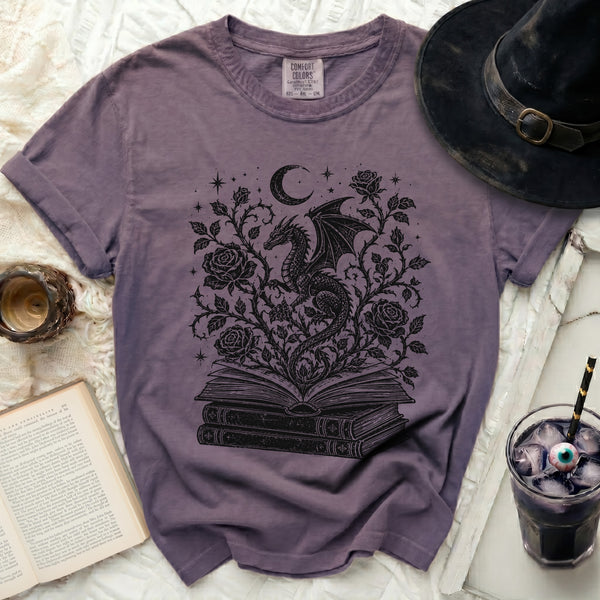 Mystical Dragon Tee in Grape
