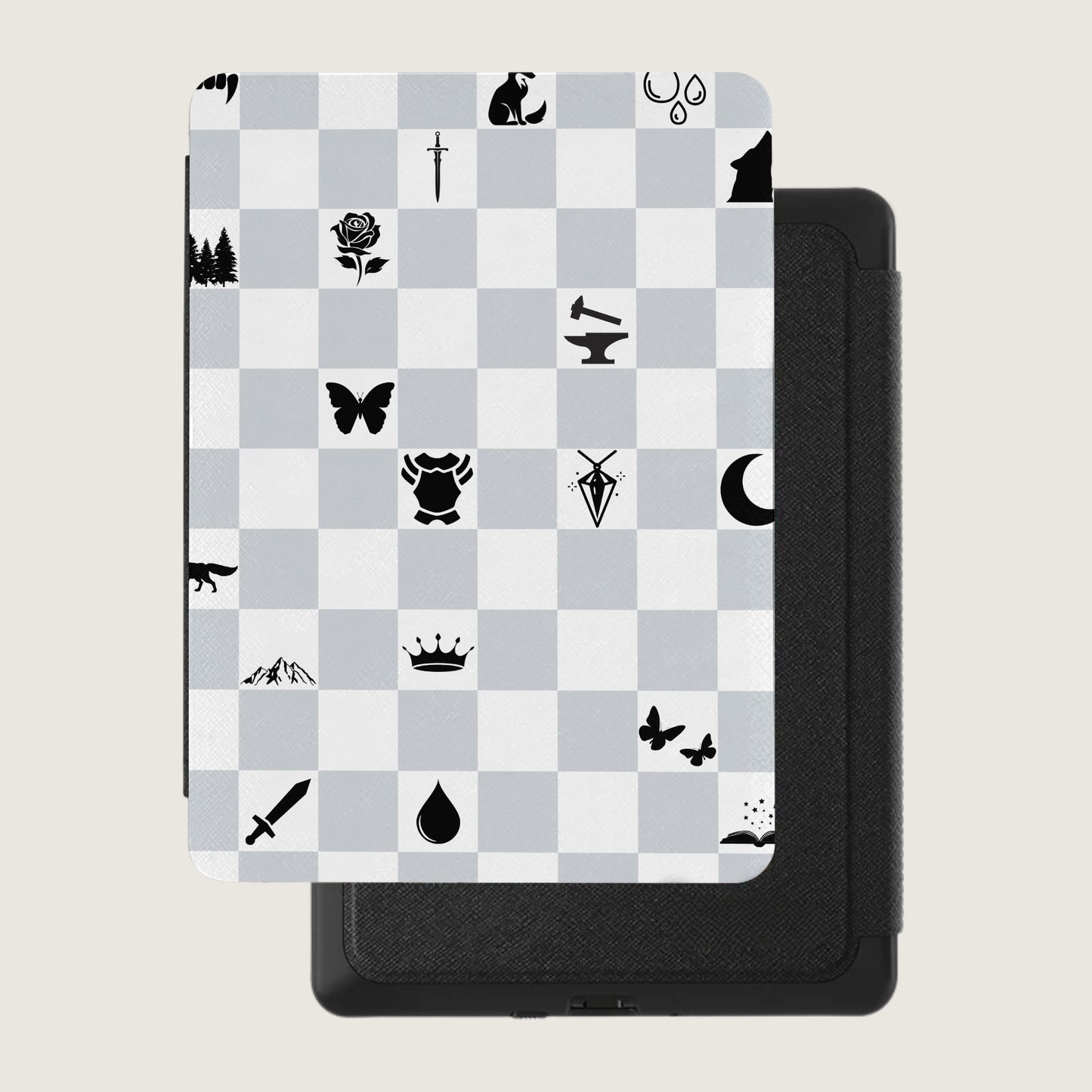 Fantasy Symbols Checkerboard Pattern Monochrome product type
