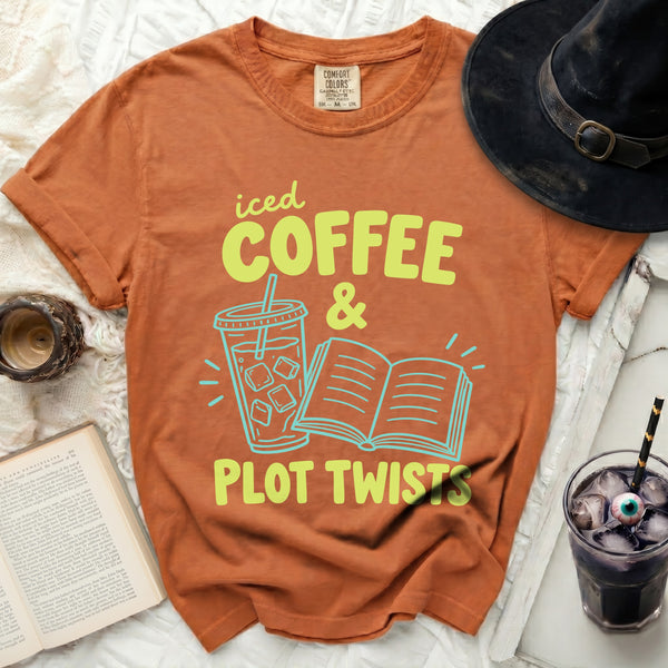 Plot Twists Coffee Tee in Yam
