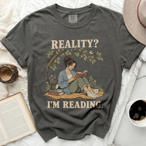 Cozy Reading Tee in Pepper