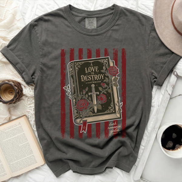 A Love To Destroy Book Tee in Pepper