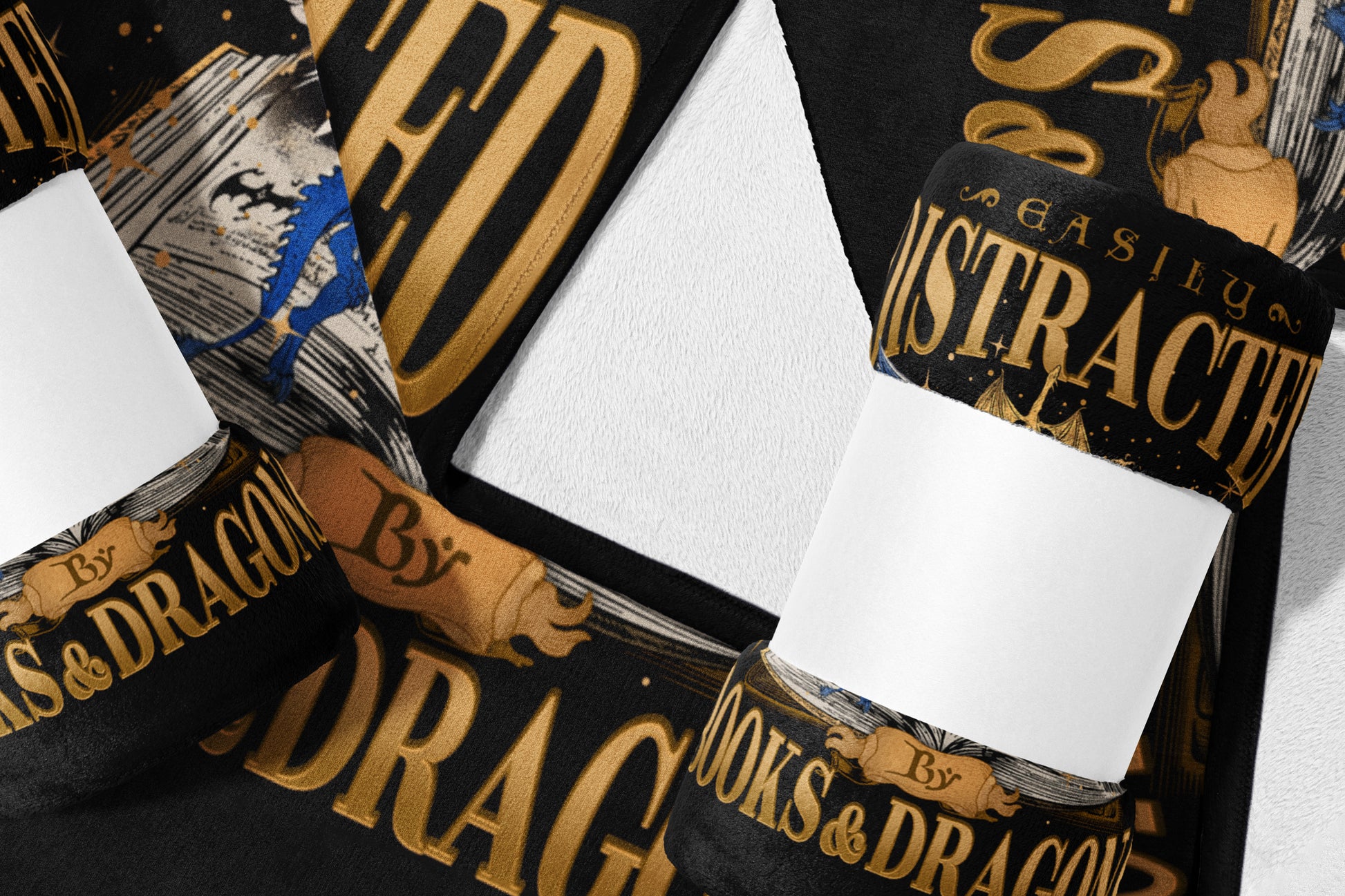 Easily Distracted By Books And Dragons Socks