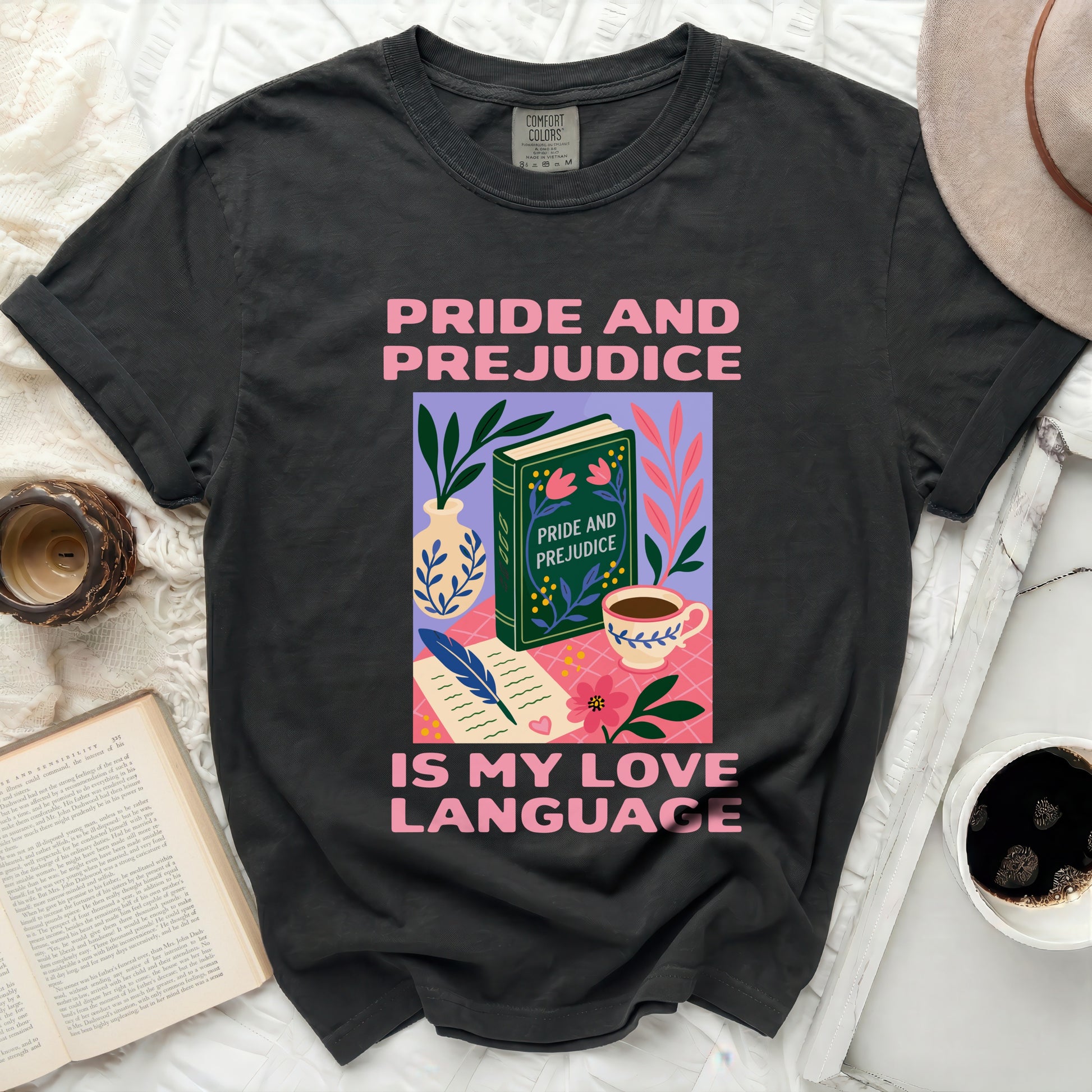 Pride and Prejudice is my love language graphic tee