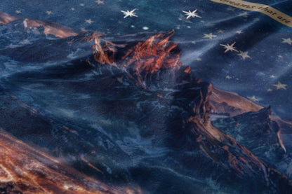 Starry Night Mountain Landscape Wall Art Decoration