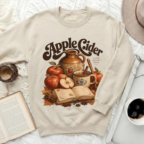 Vintage Apple Cider Sweatshirt in Sand