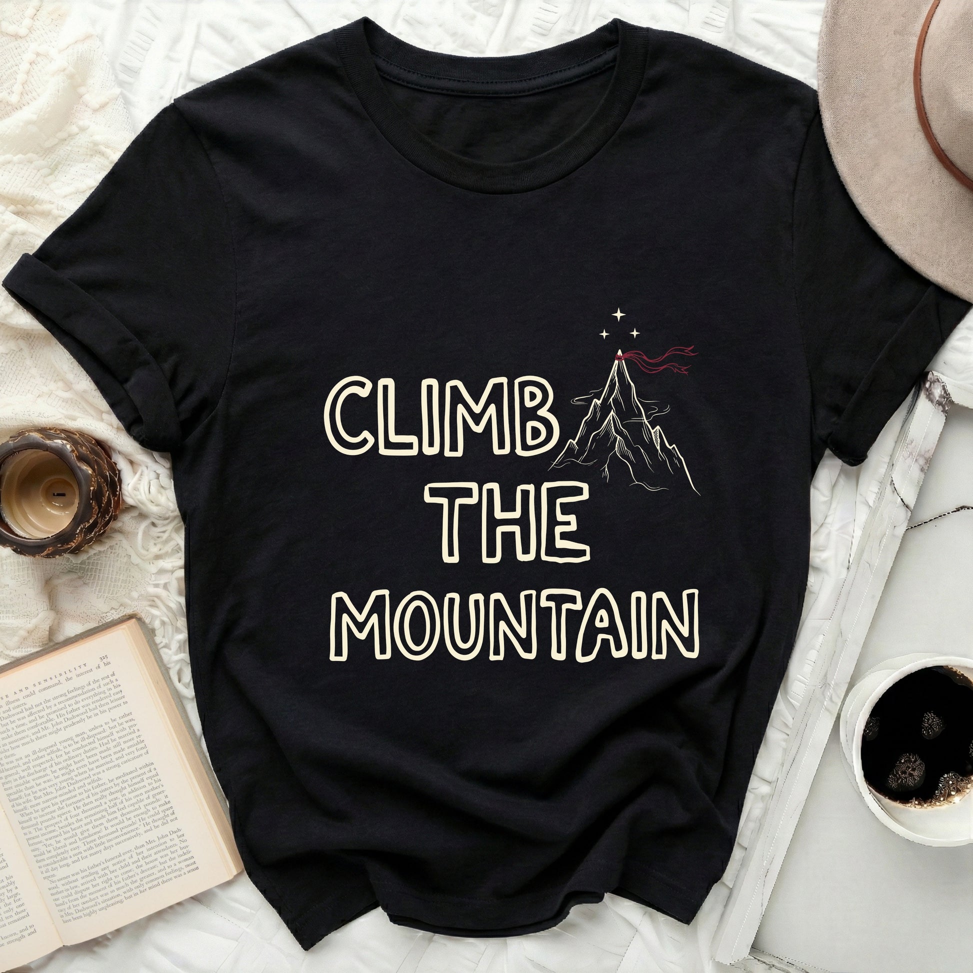 Climb The Mountain Adventure Graphic Black product type