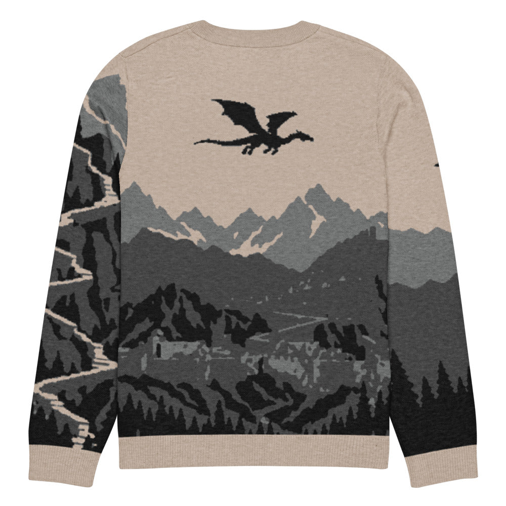 Aretia knitted sweater, flat back