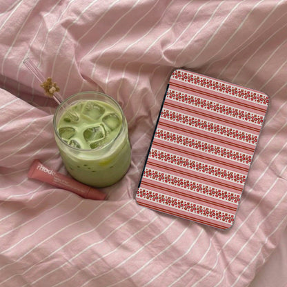 Vivid Floral Stripe Print Protective Case For Devices