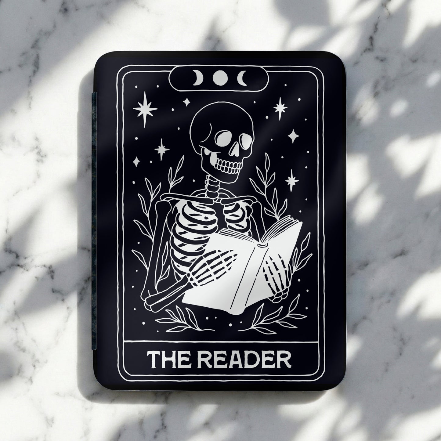The Reader Skeleton Book Moon Stars Celestial product type