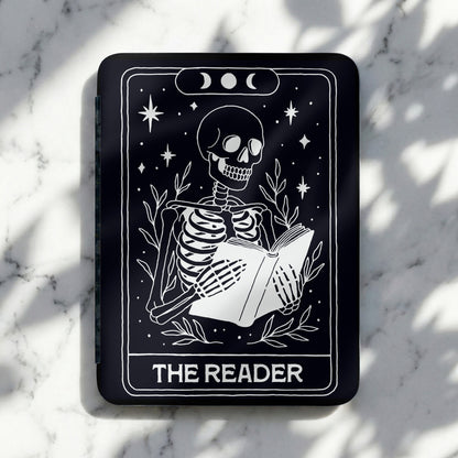 The Reader Skeleton Book Moon Stars Celestial product type