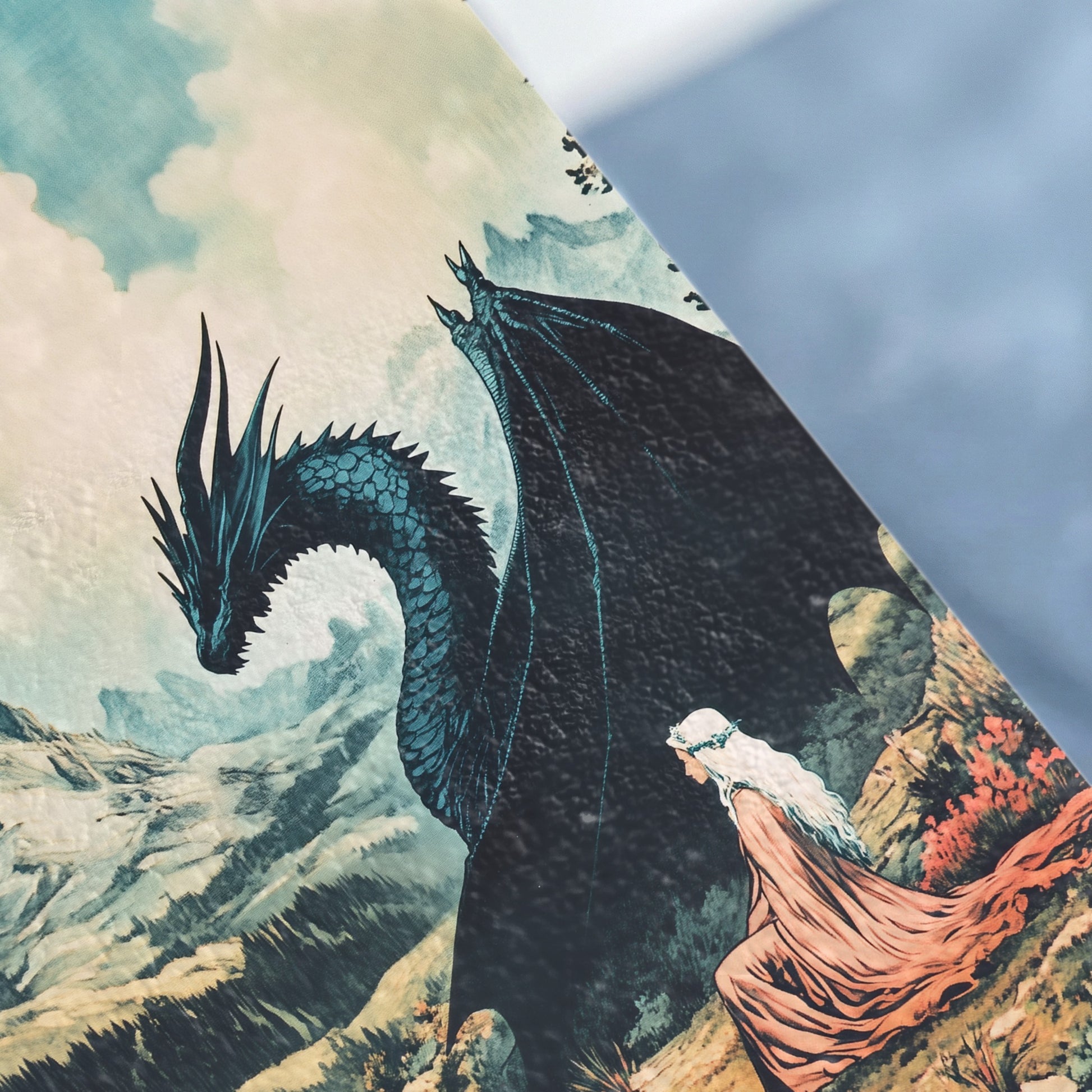 Dragon Woman Mountain Fantasy Landscape product type