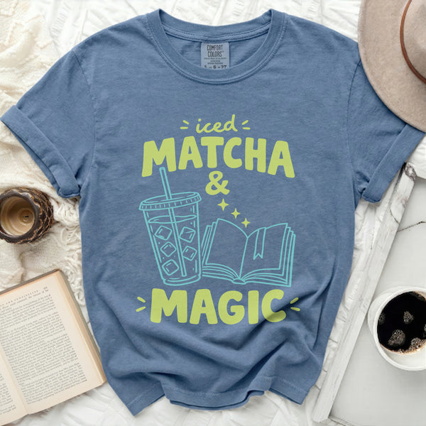 Matcha Magic Tee in Blue Jean