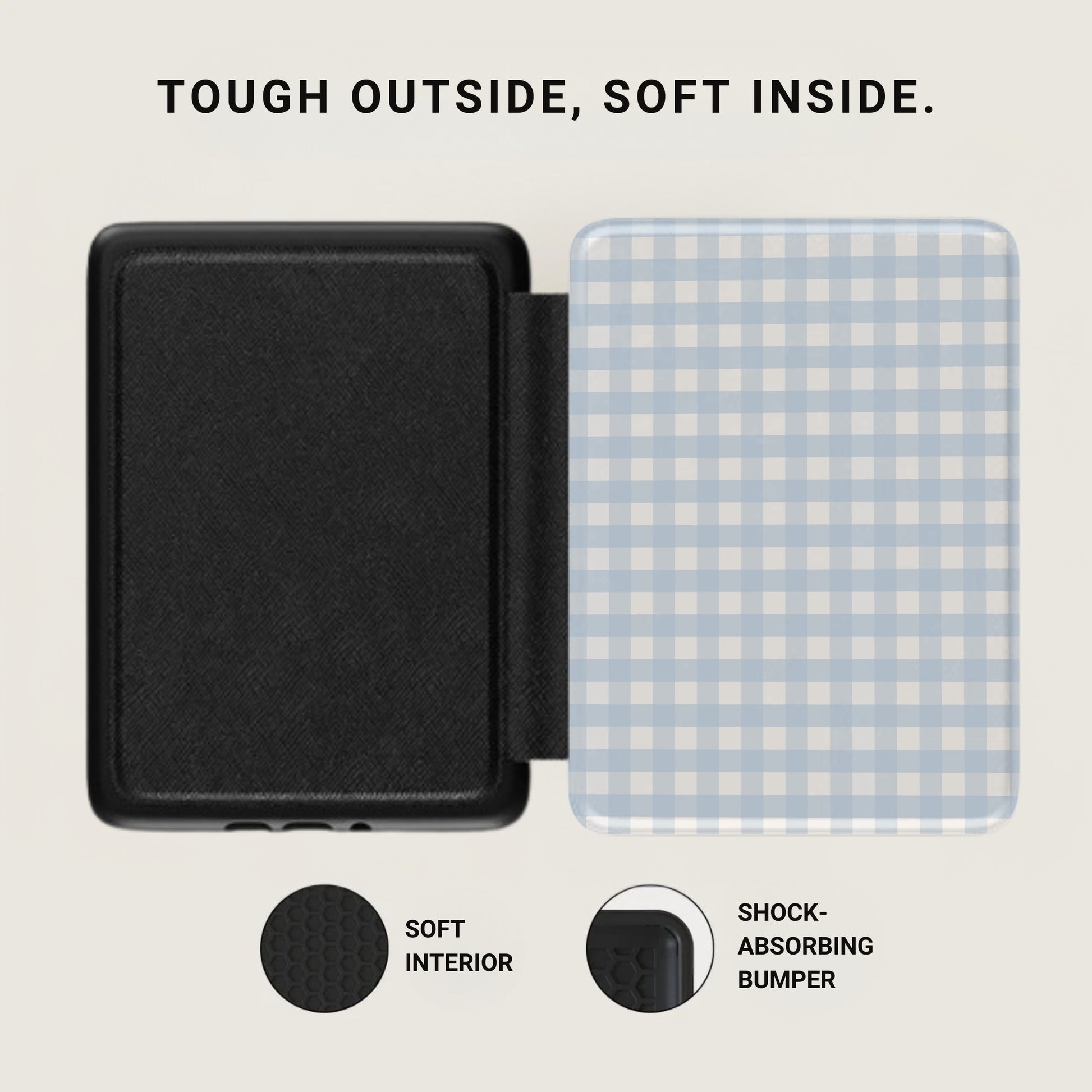 Tough Outside Soft Inside Checkered Phone Case