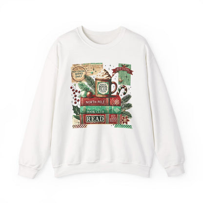 Hot Cocoa Read Book Club Holiday Sweatshirt