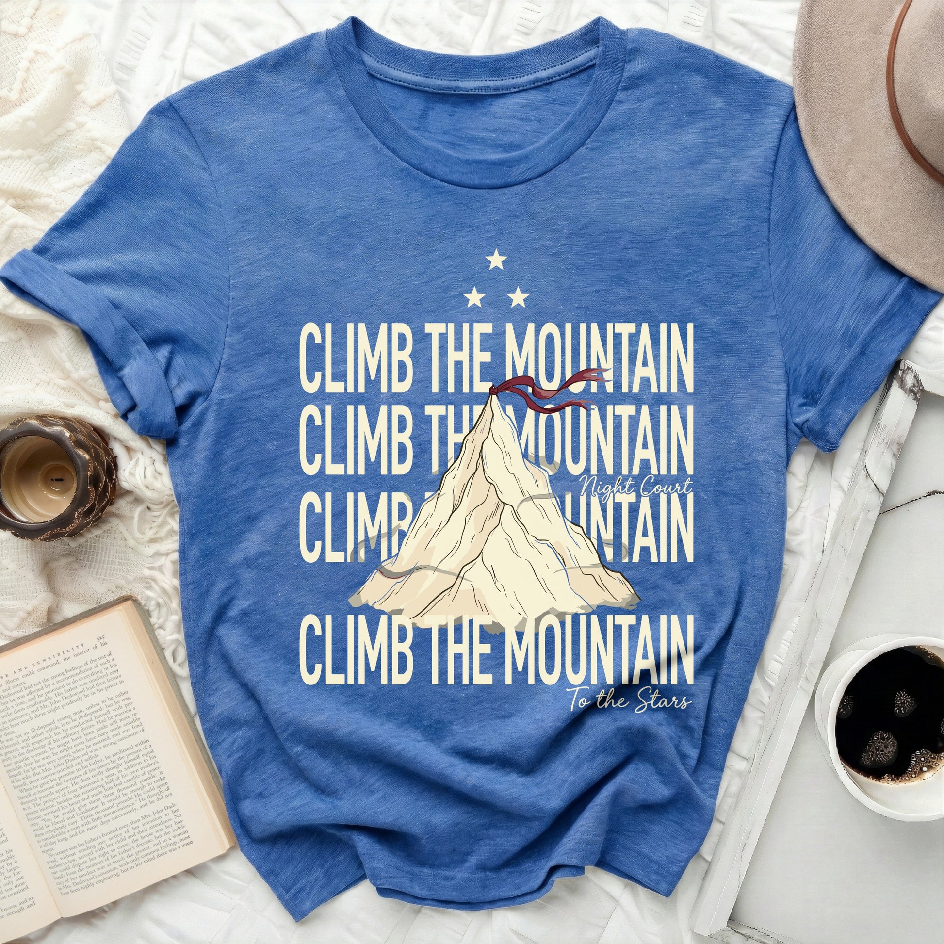 CLIMB THE MOUNTAIN Night Court To The Stars product type
Climb The Mountain
Night Court
To The Stars
ACOTAR
Bookish Apparel
Fantasy Lover
SJM Fandom
Book Inspired
Motivational Quote
Adventure Shirt
Reading Merch
Blue Tee
Graphic T-Shirt
Bookworm Gift
Fae Court
Rhysand Feyre
Velaris
Starry Night
Mountain Design
Literary Shirt
