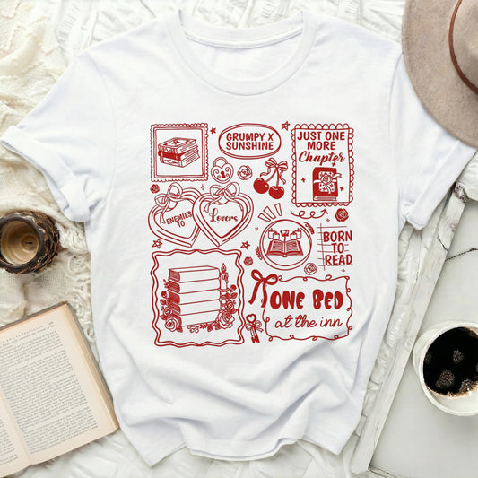 Creative Book Lovers Themed Design Shirt for Readers