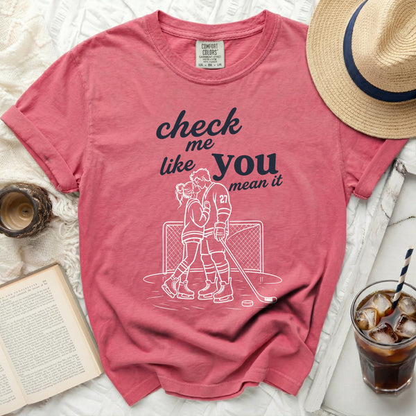 Check Me Like You Mean It Tee in Crunchberry