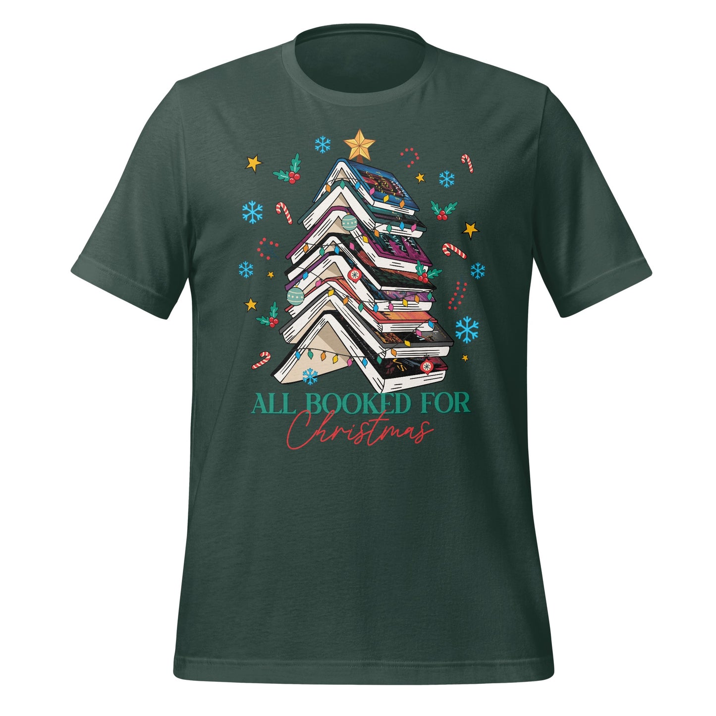 All Booked For Christmas festive t-shirt product