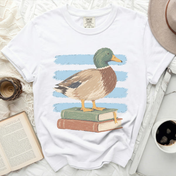 Scholar Mallard Tee in White