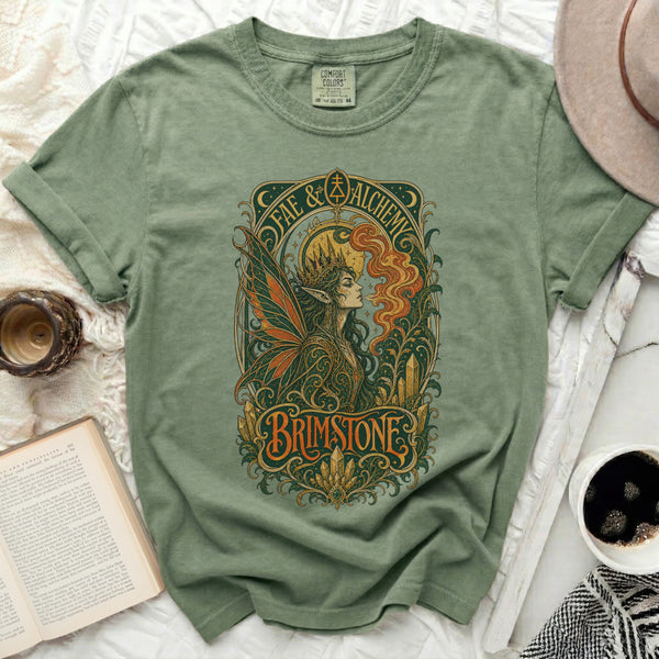Fae Alchemy Brimstone Tee in Moss