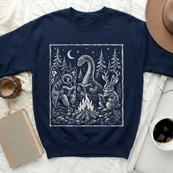 Enchanted Forest Moon Sweatshirt in Navy