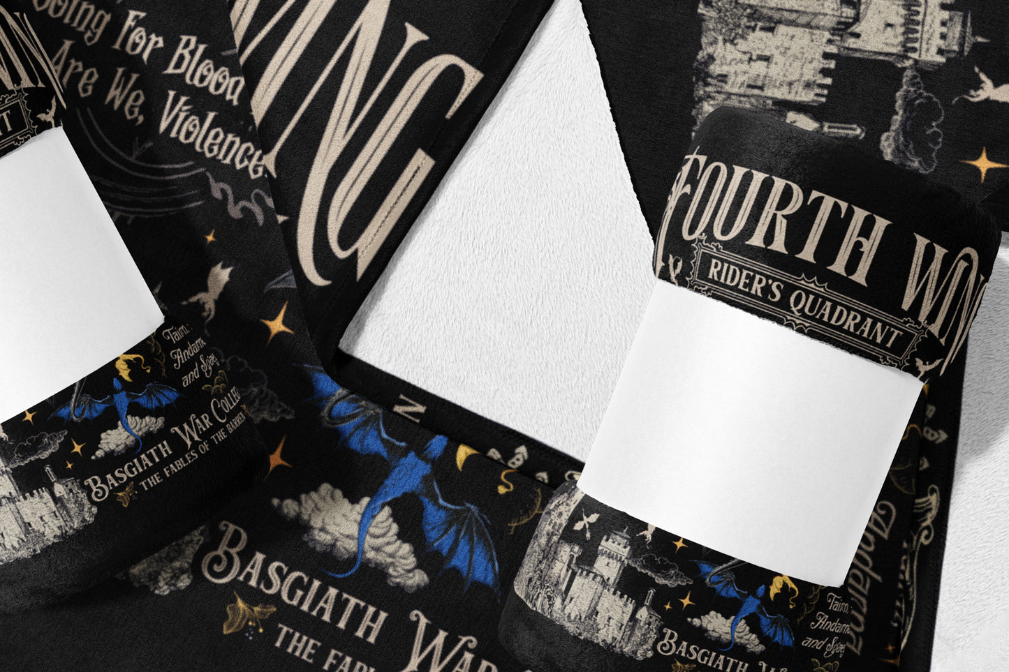 Fourth Wing Rider's Quadrant Bookish Decor Pillow