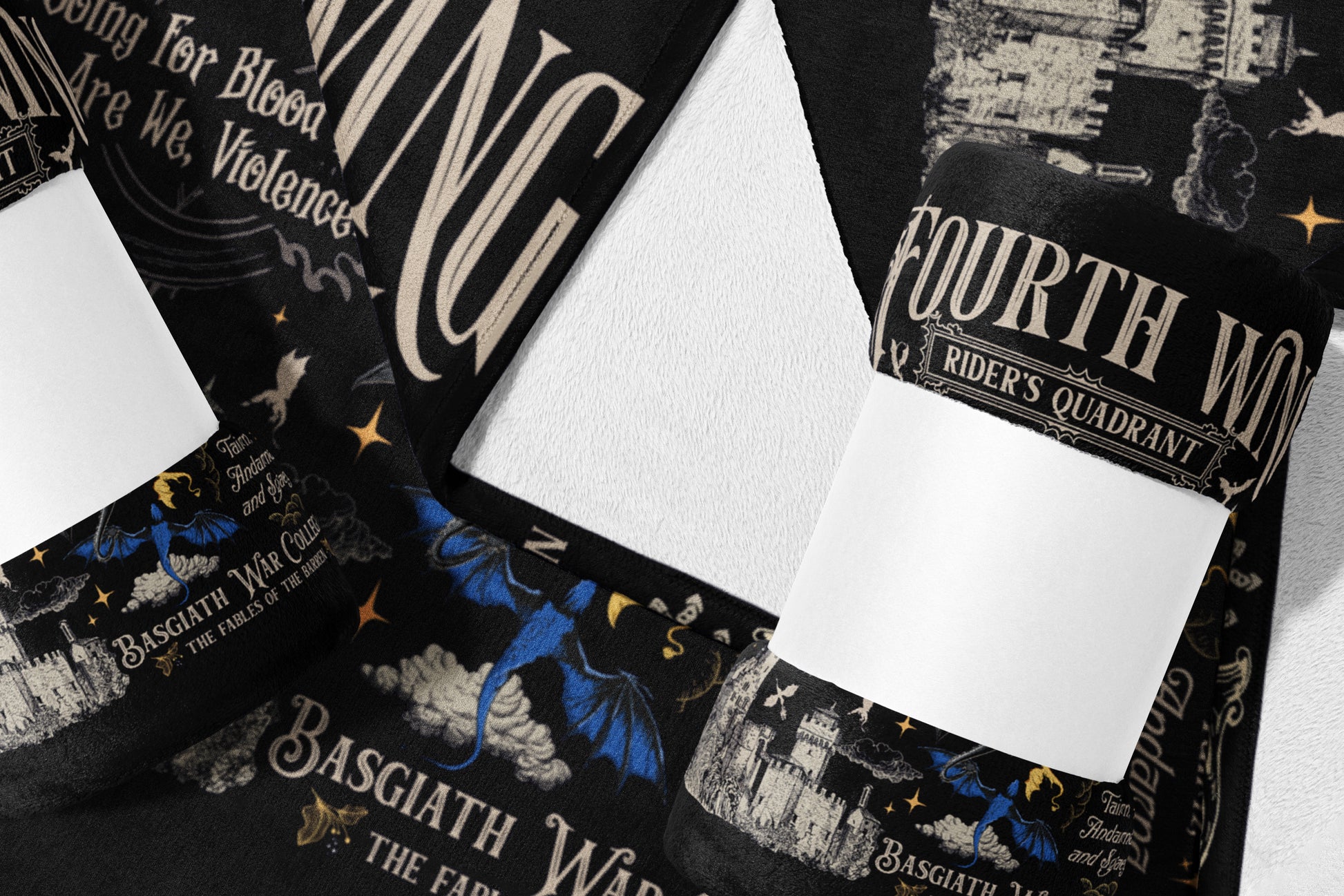 Fourth Wing Rider's Quadrant Bookish Decor Pillow