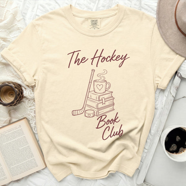The Hockey Book Club Tee in Ivory
