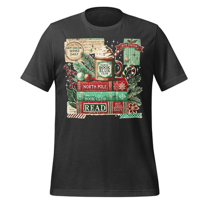 North Pole Book Club Festive Black T-Shirt Product