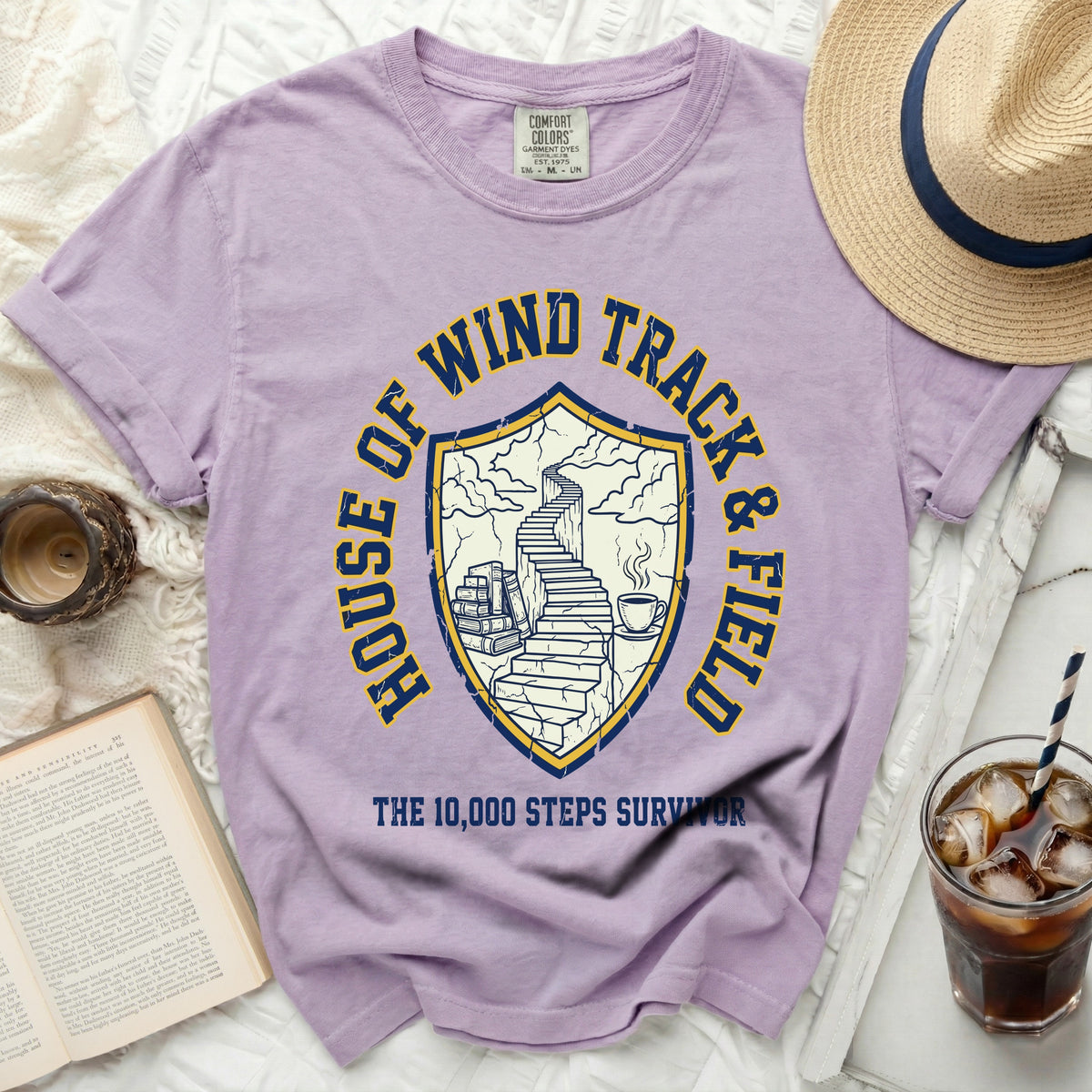 House of Wind Track & Field The 10,000 Steps Survivor graphic tee.