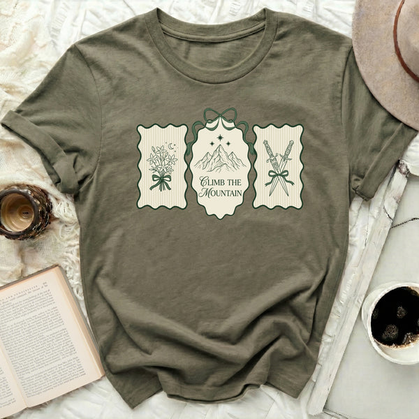 Ramiel Coquette Emblem Tee in Military Green