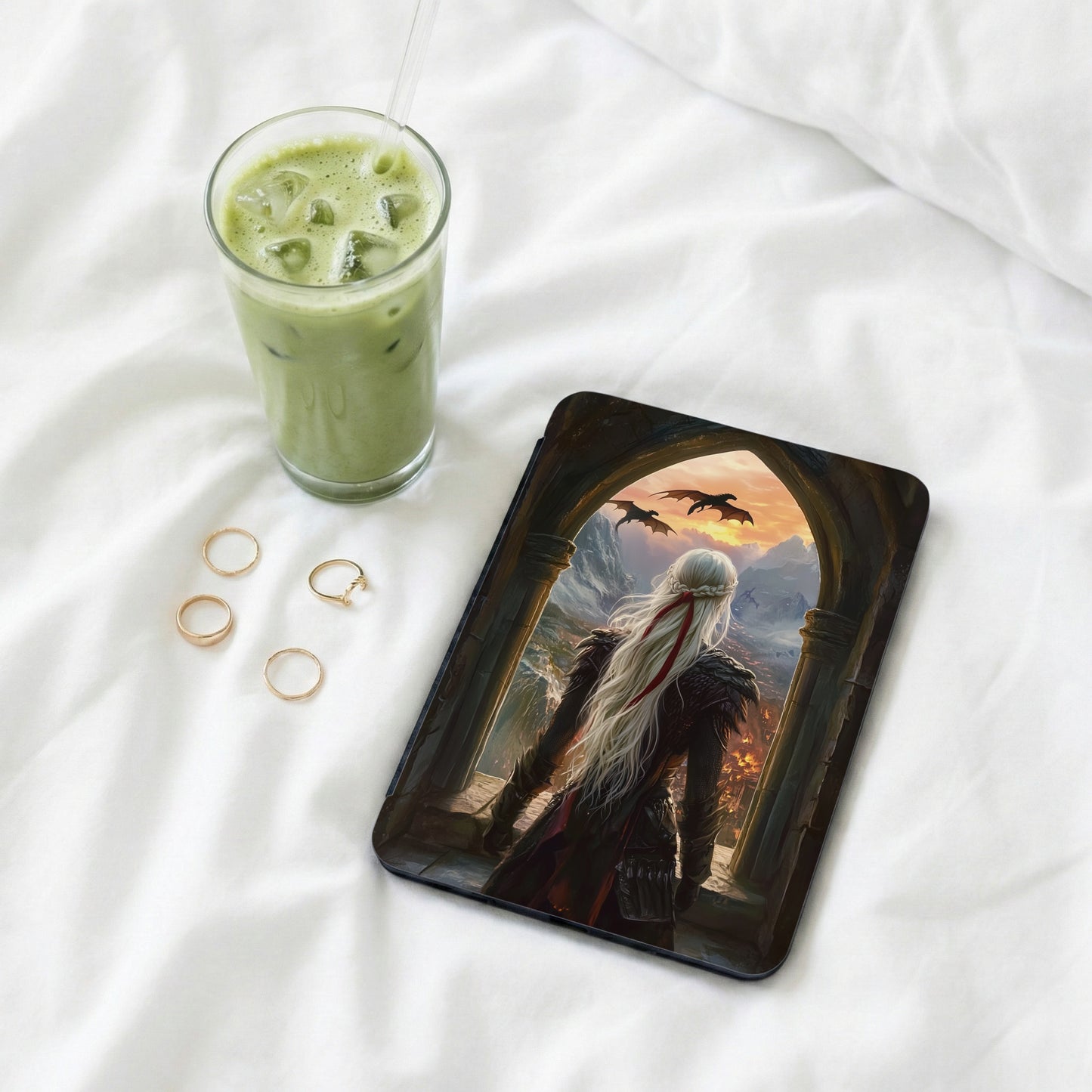 Fantasy Dragon Queen Arched View Mountain Scene product type