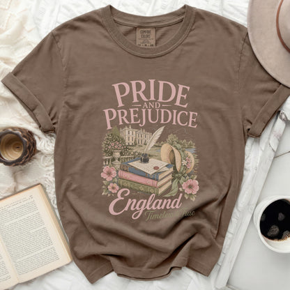 Pride and Prejudice England Timeless True graphic t-shirt.