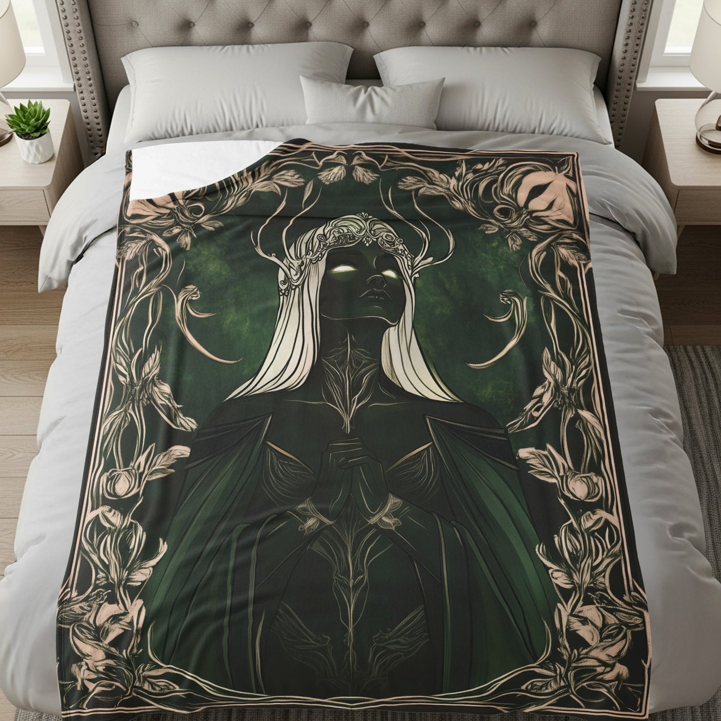 Enchanting Forest Queen Art Luxury Bedding Blanket