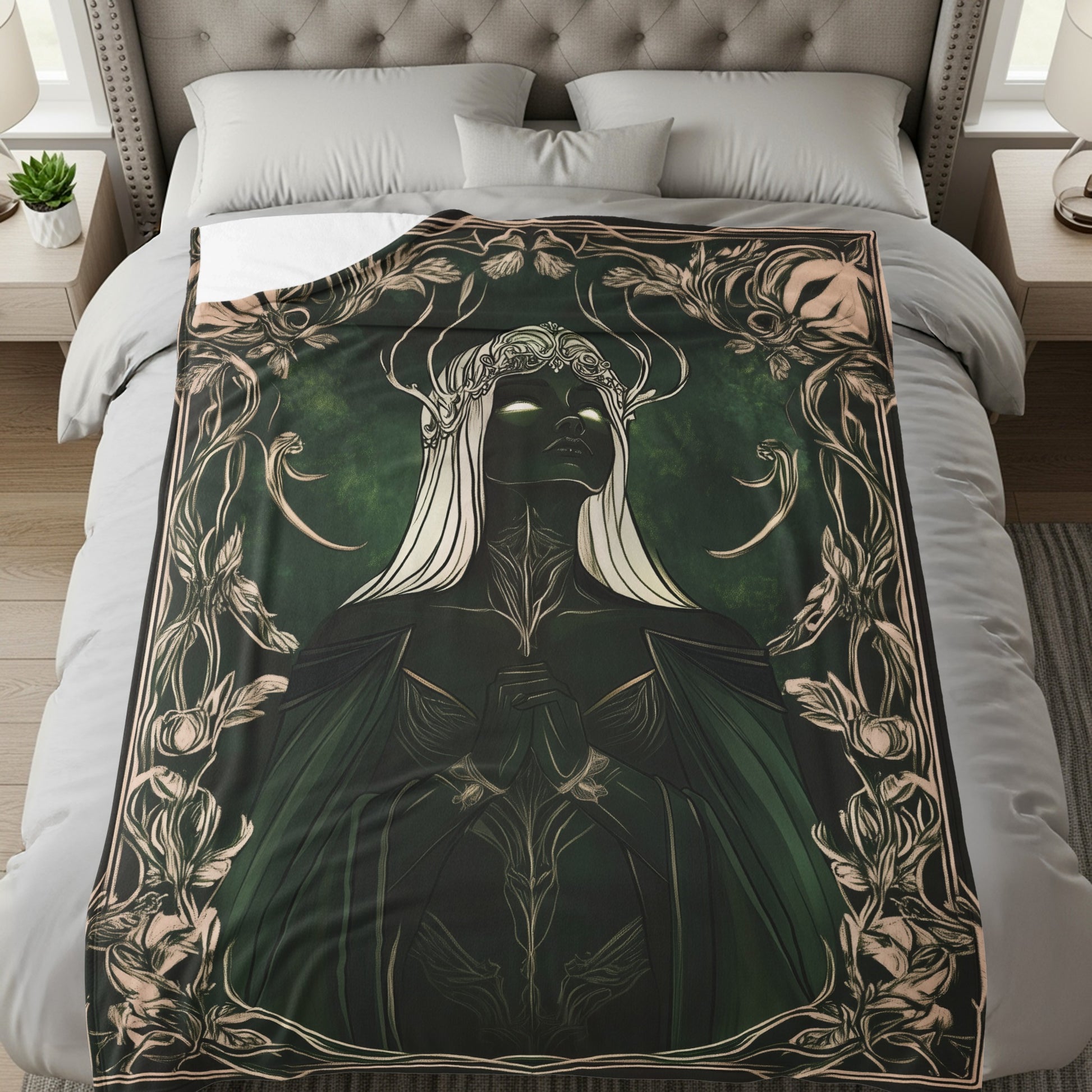 Enchanting Forest Queen Art Luxury Bedding Blanket