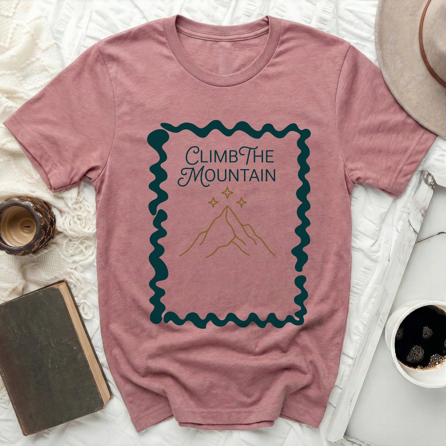 CLIMB THE MOUNTAIN Inspirational Mountains T-shirt product type