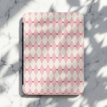 Pink and White Diamond Pattern Design Notebook