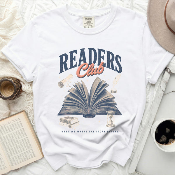Readers Club Tee in White