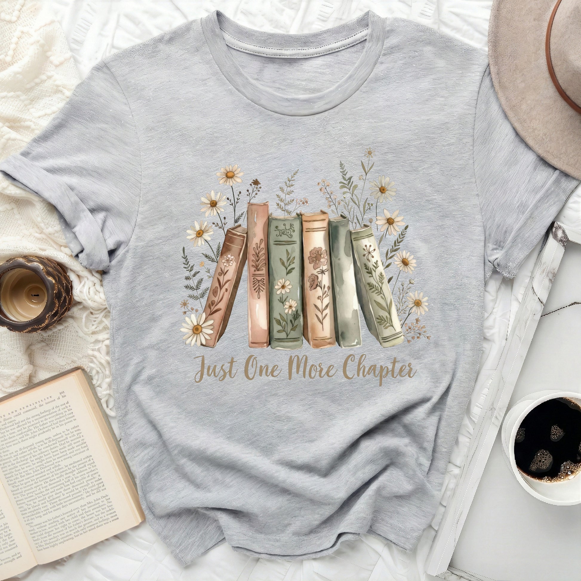 Just One More Chapter Bookshelf T-Shirt