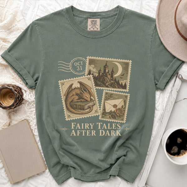 Fairy Tales After Dark Tee in Moss