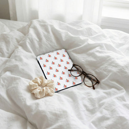 Vintage Floral Pattern Tablet Case with Red Flowers