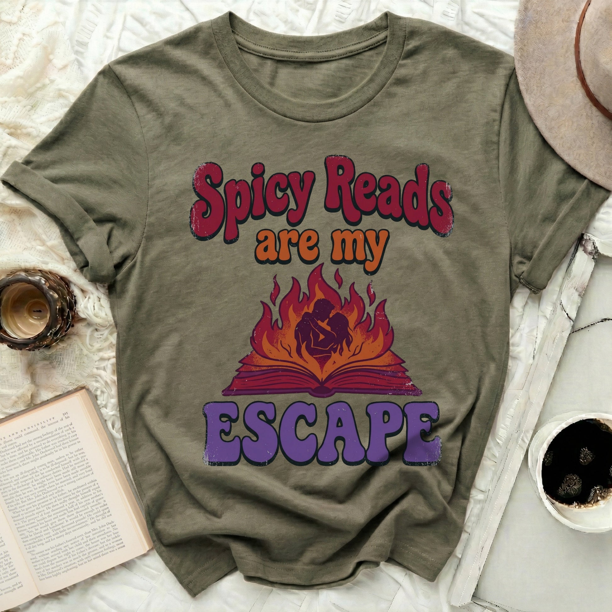 Spicy Reads are my ESCAPE Literary Fan product type