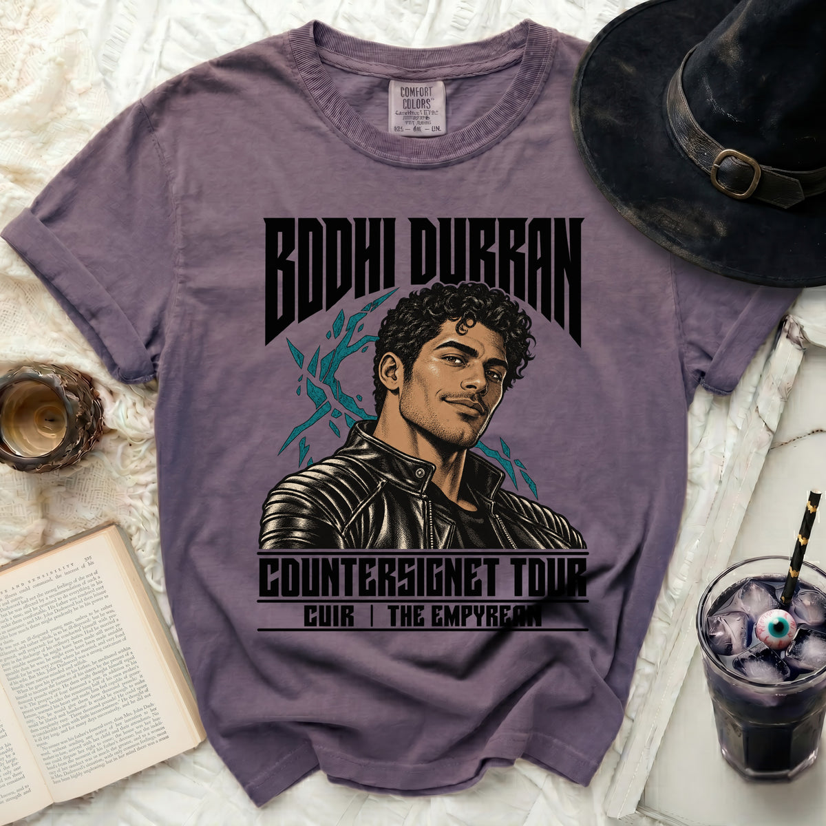 Bodhi Durran Countersignet Tour graphic t-shirt with text.