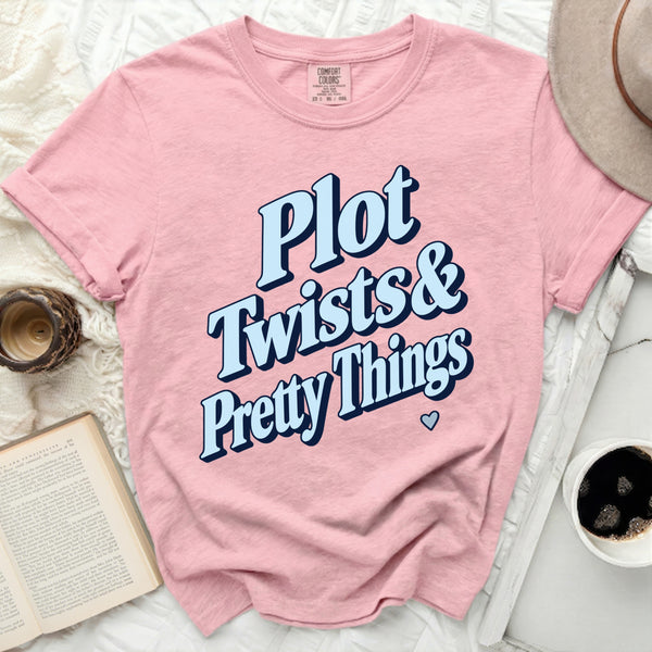 Retro Plot Twists Tee in Blossom