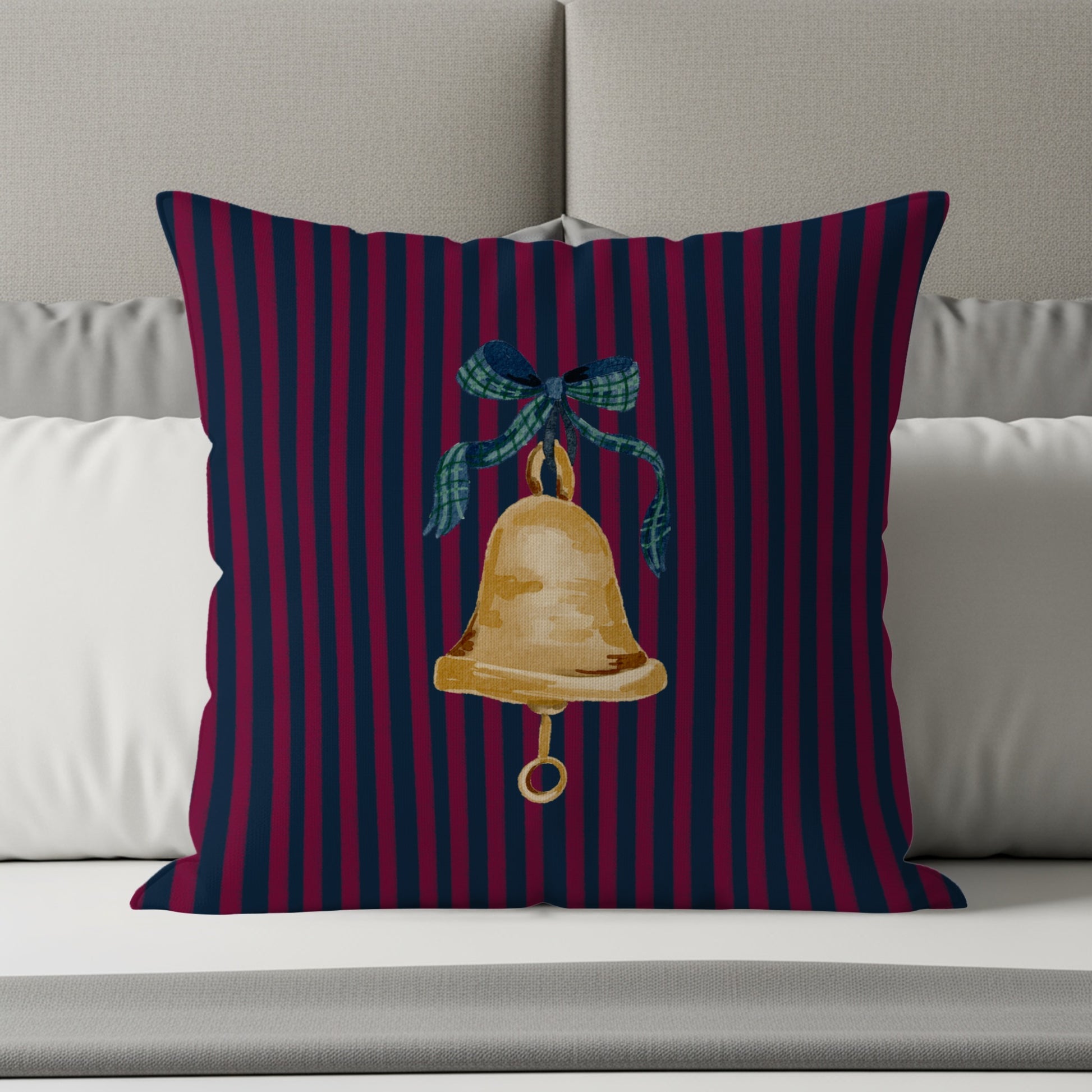 Festive Bell Decorative Throw Pillow  Pillow