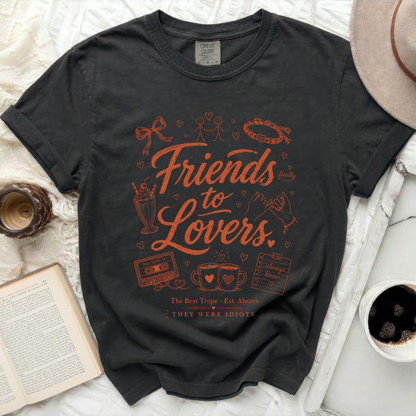 Friends to Lovers Story Tee in Black