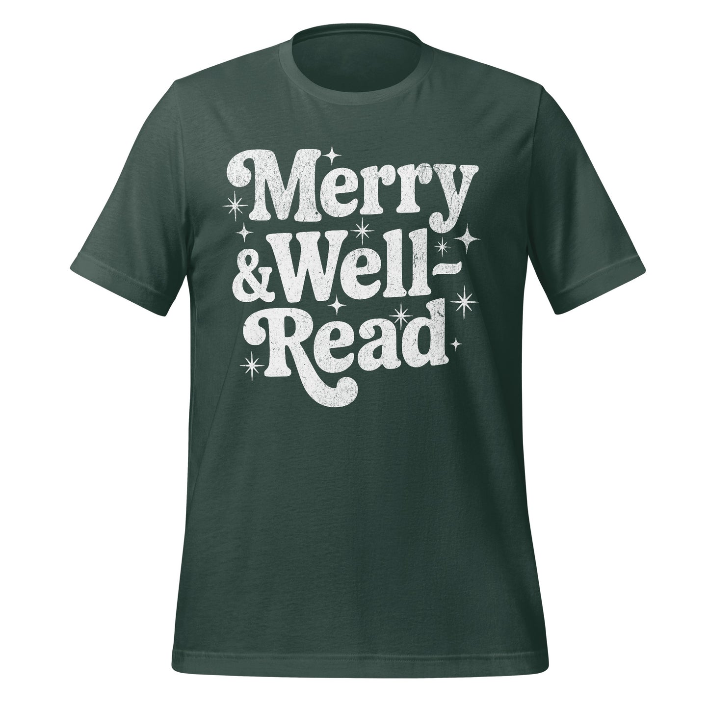 Merry and Well Read T-shirt for Book Lovers