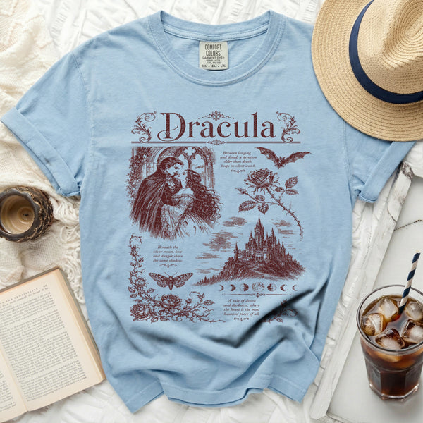 Dracula's Embrace Tee in Chambray