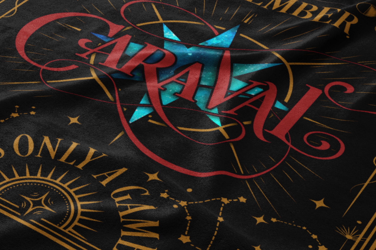 Caraval Only A Game Blanket Black Thin Blanket